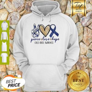 Glitter Peace Love Hope Child Abuse Awareness Hoodie
