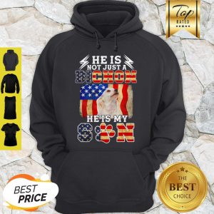 He Is Not Just A Bichon He Is My Son American Flag Hoodie