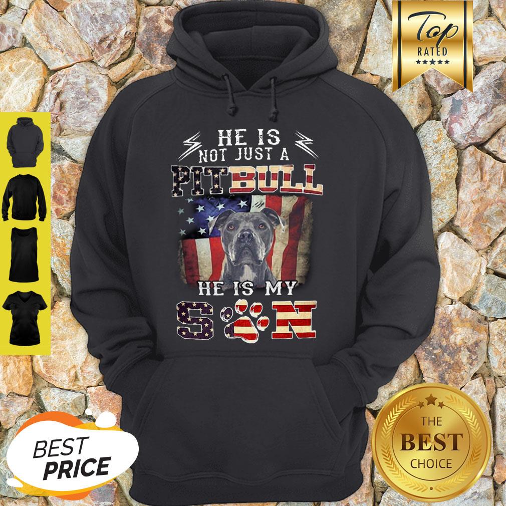 He Is Not Just A Pitbull He Is My Son American Flag Hoodie He Is Not Just A Pitbull He Is My Son American Flag Hoodie