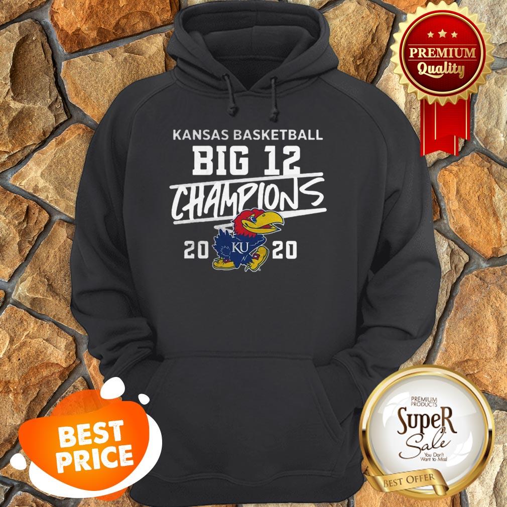 Kansas Jayhawks 2020 Big 12 Basketball Champions Hoodie Kansas Jayhawks 2020 Big 12 Basketball Champions Hoodie