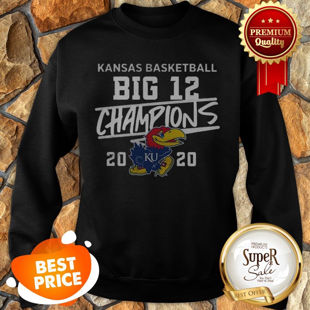 Kansas Jayhawks 2020 Big 12 Basketball Champions Sweatshirt Kansas Jayhawks 2020 Big 12 Basketball Champions Sweatshirt