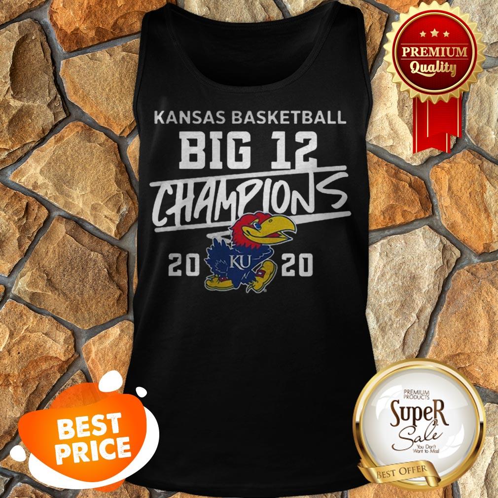 Kansas Jayhawks 2020 Big 12 Basketball Champions Tank Top Kansas Jayhawks 2020 Big 12 Basketball Champions Tank Top