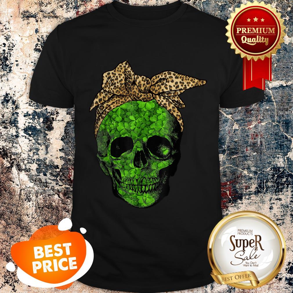Leopard Bandana Shamrock Skull St Patrick’s Day Gifts Shirt