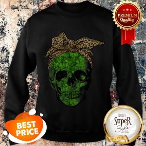 Leopard Bandana Shamrock Skull St Patrick’s Day Gifts Sweatshirt