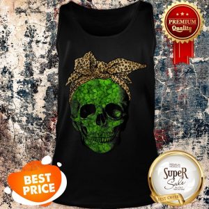 Leopard Bandana Shamrock Skull St Patrick’s Day Gifts Tank Top