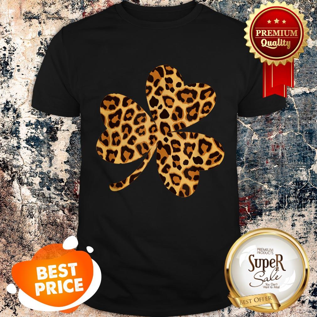 Leopard Shamrock Clover St Patricks Day Gifts Men Women Shirt