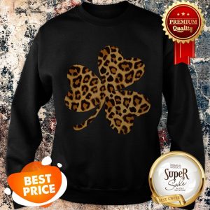 Leopard Shamrock Clover St Patricks Day Gifts Men Women Sweatshirt