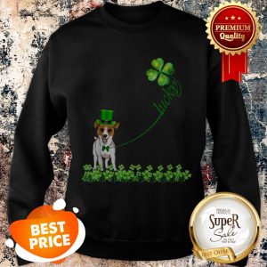 Lucky Saint Jack Russell Terrier Dog Shamrock St Patrick Day Sweatshirt