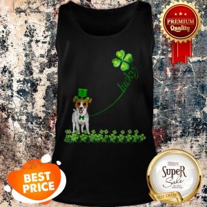 Lucky Saint Jack Russell Terrier Dog Shamrock St Patrick Day Tank Top