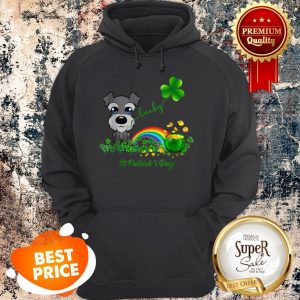 Lucky Saint Schnauzer Dog Shamrock St Patrick Day Hoodie
