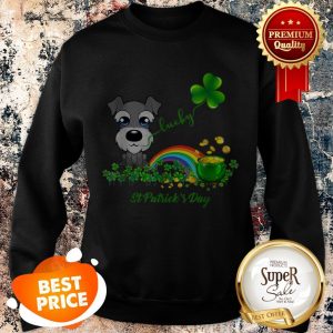 Lucky Saint Schnauzer Dog Shamrock St Patrick Day Sweatshirt
