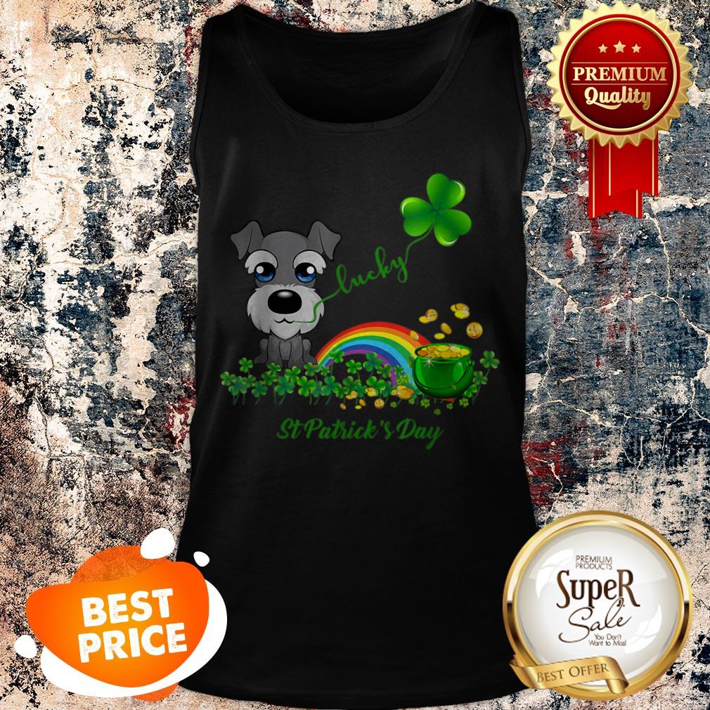 Lucky Saint Schnauzer Dog Shamrock St Patrick Day Tank Top Lucky Saint Schnauzer Dog Shamrock St Patrick Day Tank Top