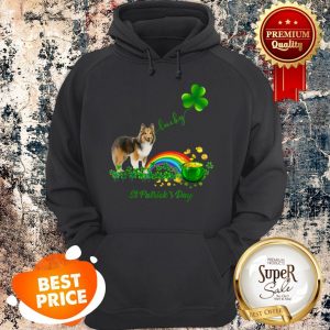Lucky Saint Sheltie Dog Shamrock St Patrick Day Hoodie