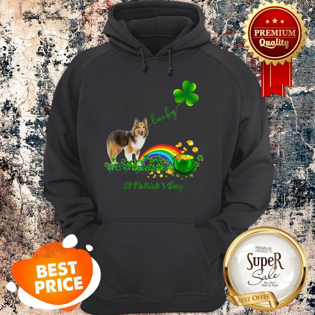 Lucky Saint Sheltie Dog Shamrock St Patrick Day Hoodie Lucky Saint Sheltie Dog Shamrock St Patrick Day Hoodie