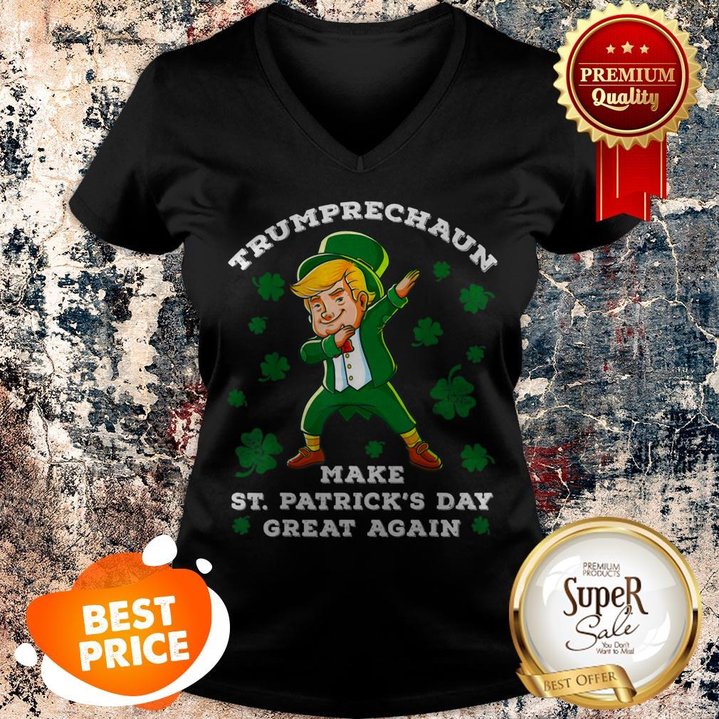 Make St Patricks Day Great Again Trump Leprechaun V-neck Make St Patricks Day Great Again Trump Leprechaun V-neck