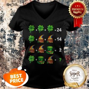 Math Teacher Order Of Operations Quiz St Patrick Day V-neck