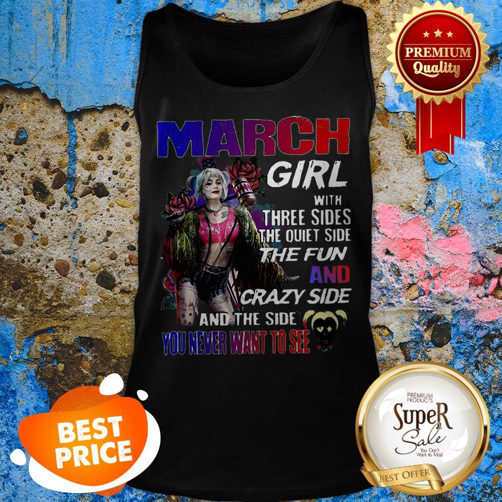 Nice Harley Quinn 2020 March Girl With Three Sides The Quiet Side Tank Top Nice Harley Quinn 2020 March Girl With Three Sides The Quiet Side Tank Top