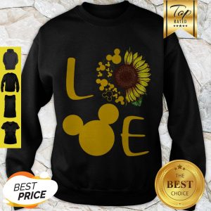 Nice Love Sunflower Mickey Mouse Sweatshirt