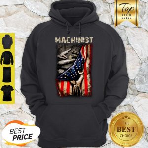 Nice Machinist Tools Behinds American Flag Hoodie