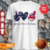 Nice Peace love Cleveland Indians Logo Shirt