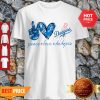 Nice Peace love Los Angeles Dodgers Logo Shirt