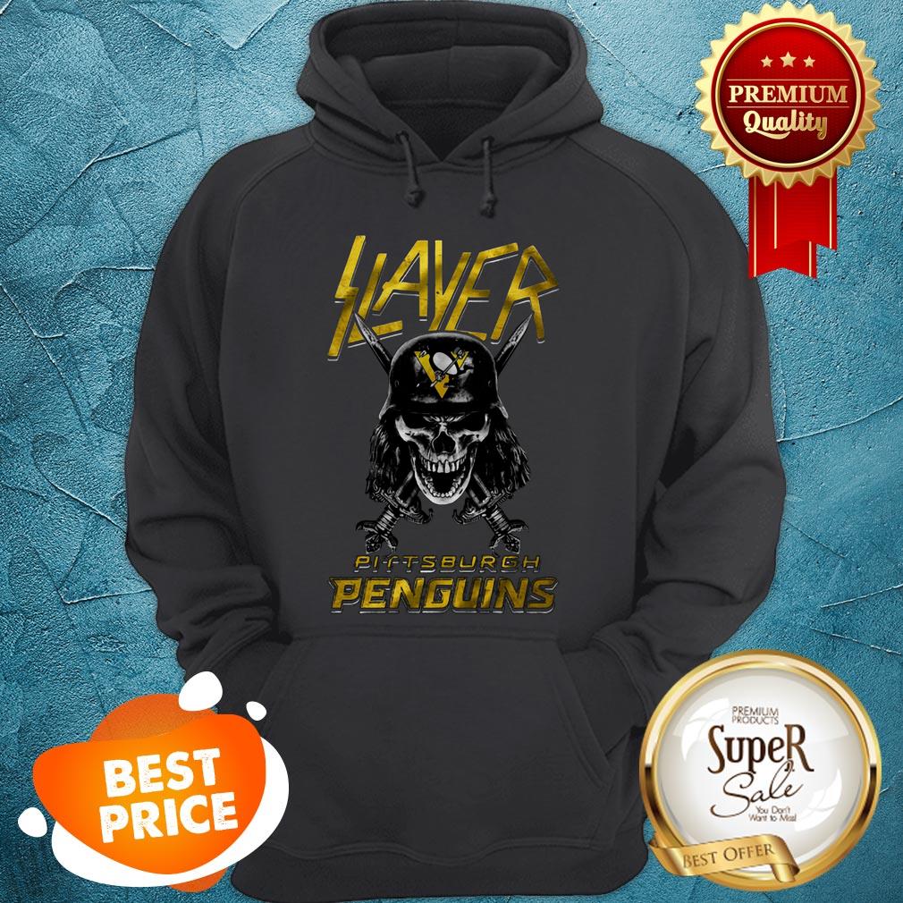 Nice Skull Slayer Pittsburgh Penguins Logo Hoodie Nice Skull Slayer Pittsburgh Penguins Logo Hoodie