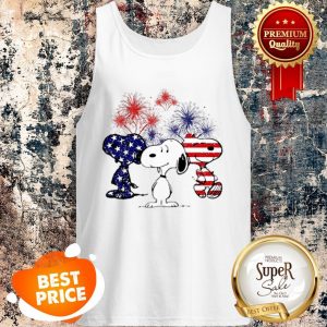 Nice Snoopy American Flag Version Tank Top