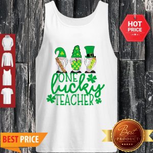 Nice St Patrick’s Day Gnome One Lucky Teacher Tank Top