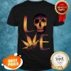 Nice Sugar Skull Love Weed Cannabis Marijuana Shirt