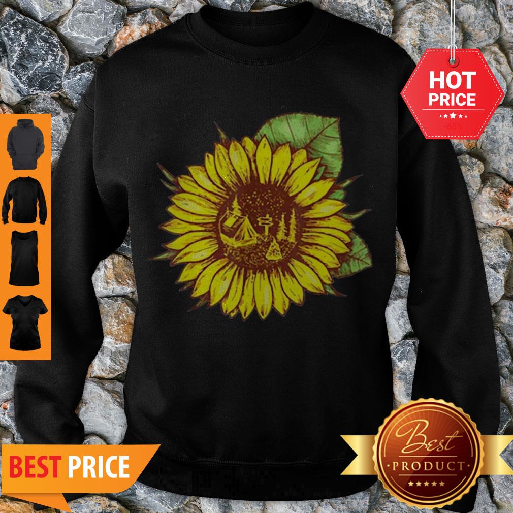 Official Camping And Sunflower Sweatshirt Official Camping And Sunflower Sweatshirt