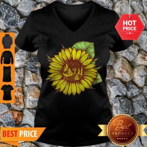 Official Camping And Sunflower V-neck