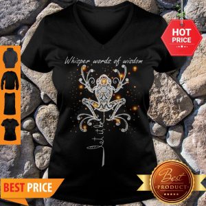 Official Let It Be Whisper Words Of Wisdom Frog V-neck