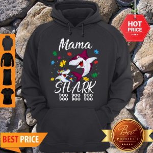 Official Mama Shark Autism Awareness Gift Mens Womens Kids Hoodie