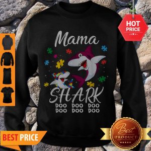 Official Mama Shark Autism Awareness Gift Mens Womens Kids Sweatshirt
