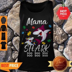 Official Mama Shark Autism Awareness Gift Mens Womens Kids Tank Top