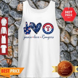 Official Peace Love Texas Rangers Tank Top