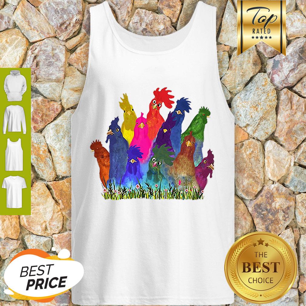Premium Chickens Watercolor Tank Top Premium Chickens Watercolor Tank Top
