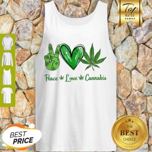 Premium Peace Love Cannabis Tank Top