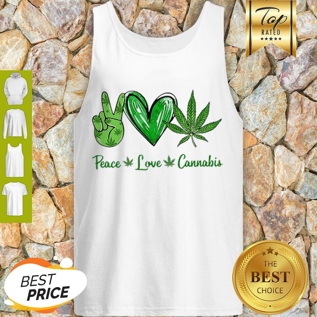 Premium Peace Love Cannabis Tank Top Premium Peace Love Cannabis Tank Top