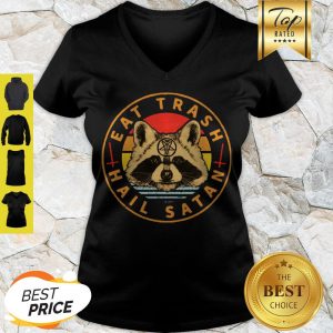 Premium Raton Laveur Eat Trash Hail Satan Vintage V-neck