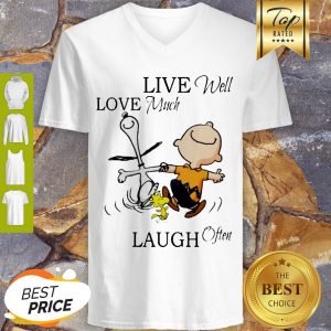 Snoopy And Charlie Brown Live Well Love Much Laugh Often V-neck