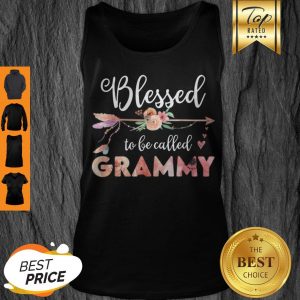 Top Womens Blessed Grammy Floral Grandma Mother’s Day Gift Tank Top