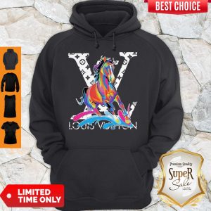 Perfect Louis Vuitton Horse watercolor Hoodie