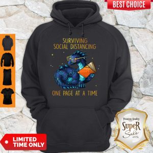 Nice Dragon Book Surviving Social Distancing One Page At A Time Hoodie