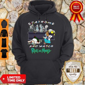 Premium Cartoon Stay Home And Watch Rick And Morty Hoodie