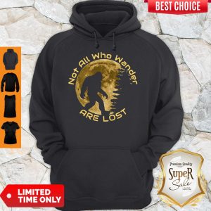Nice Bigfoot Not All Who Wander Are Lost Hoodie