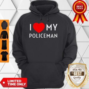 I Love My Policeman Red Heart Police Officer Girlfriend Wife Pullover Hoodie