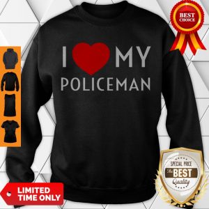 I Love My Policeman Red Heart Police Officer Girlfriend Wife Pullover Sweatshirt