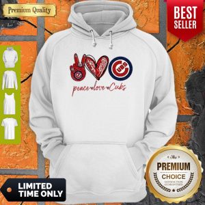 Premium Peace Love Chicago Cubs Hoodie