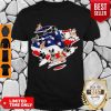 Awesome Dog Lovers Heeler American Flag Shirt